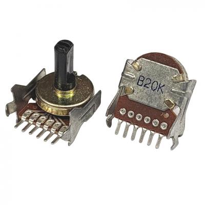 Переменный резистор D17F L15 B2x20k 6С