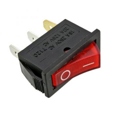 Клавишный переключатель KCD3 on-off (red) 16A 250V
