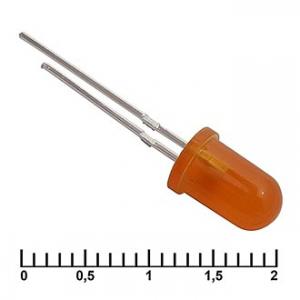 Светодиод 5мм 5 mm orange 30 mCd 20
