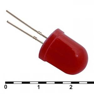 Светодиод 10мм 10 mm red 30 mcd